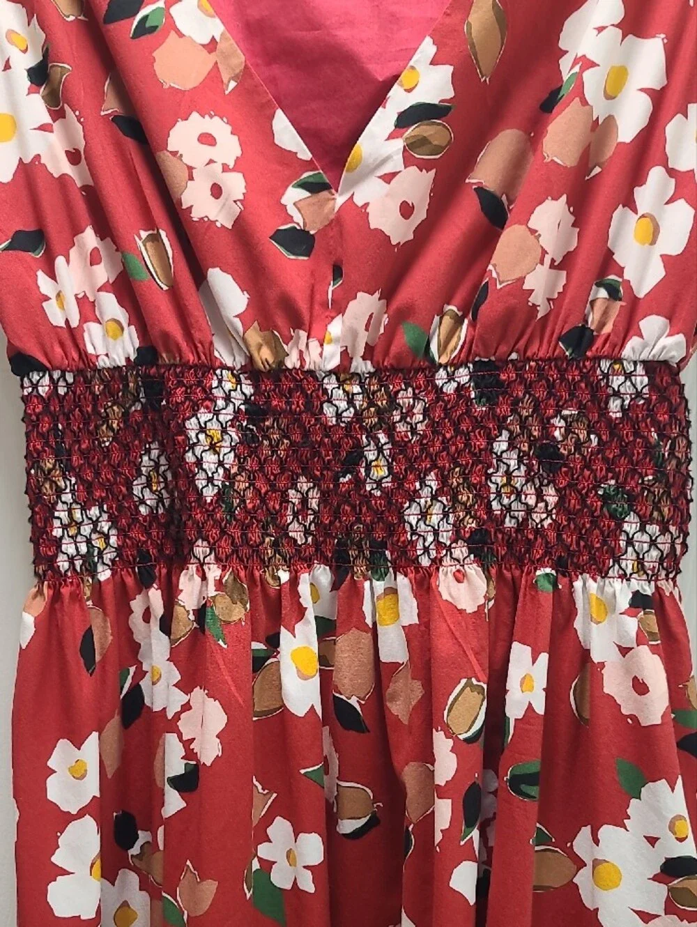 Kate Spade Sleeveless Dress Sz XL Red Floral